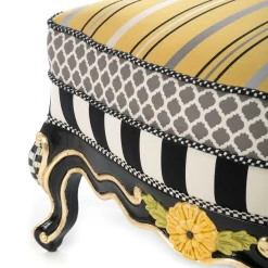 MacKenzie-Childs Queen Bee Ottoman| Living Room