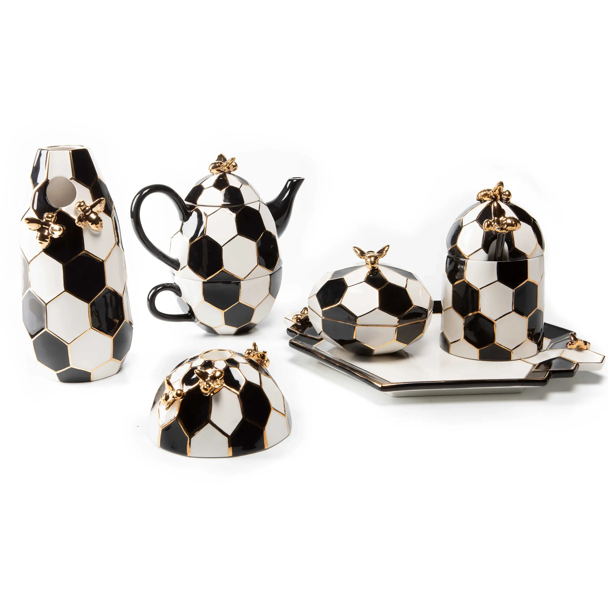 MacKenzie-Childs Queen Bee Tea For One| Serveware|Tea Kettles