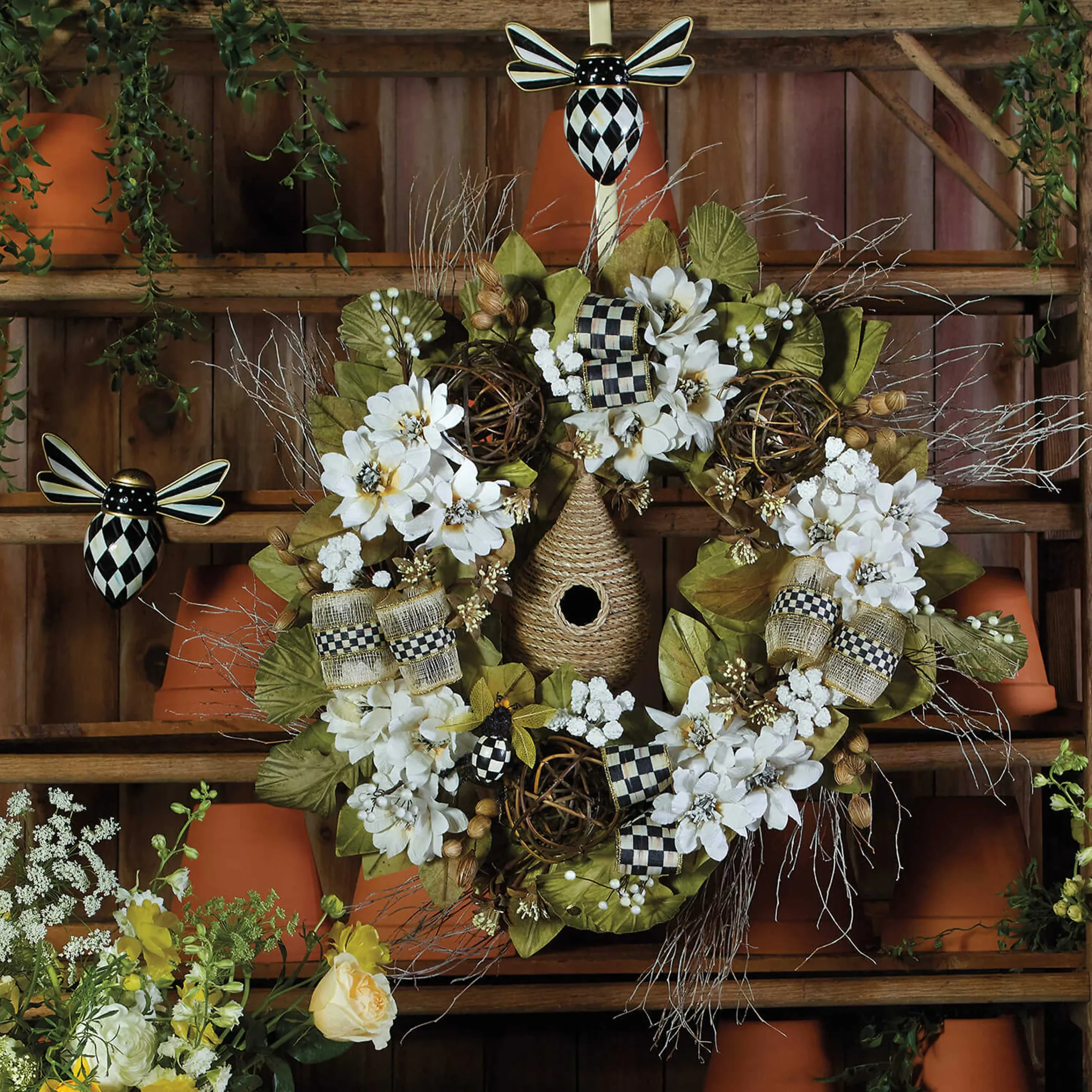 MacKenzie-Childs Queen Bee Wreath Hanger| Spring|Outdoor