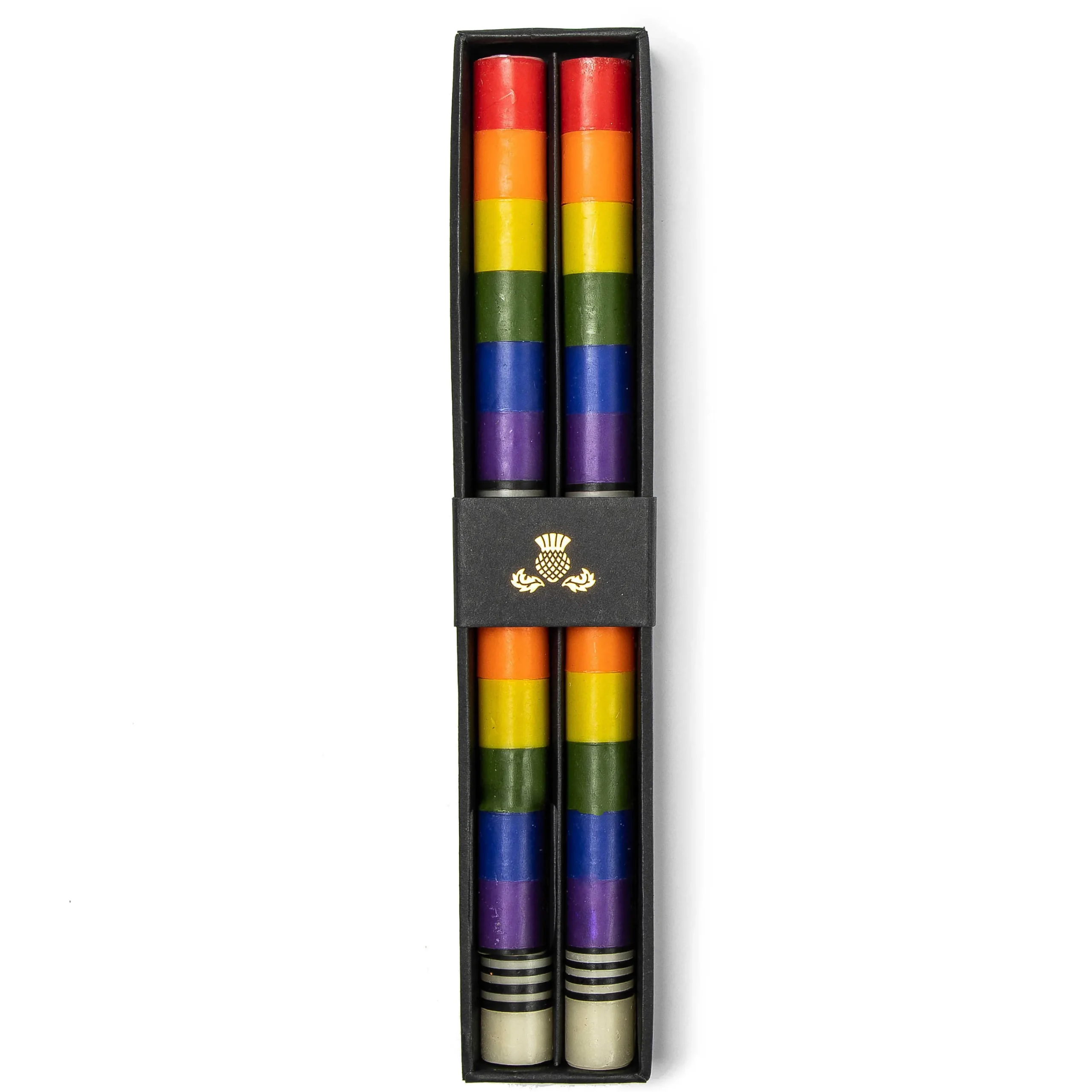 MacKenzie-Childs Rainbow Dinner Candles, Set of 2| Candles & Fragrances|Table Accessories