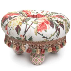 MacKenzie-Childs Really Rosy Tuffet| Living Room