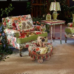 MacKenzie-Childs Really Rosy Tuffet| Living Room