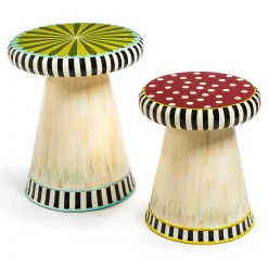 MacKenzie-Childs Red Small Outdoor Toadstool| Outdoor|Spring