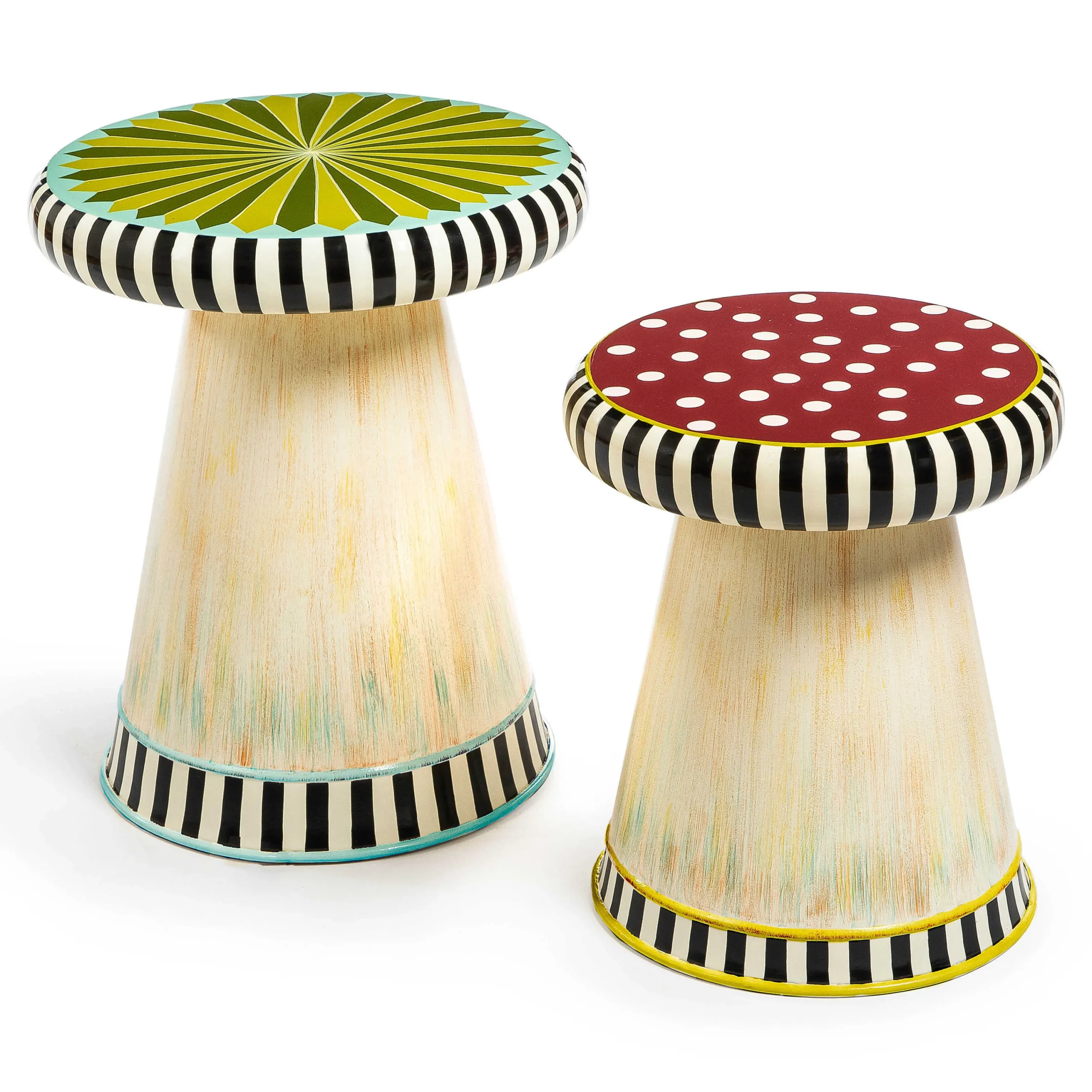 MacKenzie-Childs Red Small Outdoor Toadstool| Outdoor|Spring