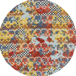 MacKenzie-Childs Relativity 6' Round Rug| Rugs