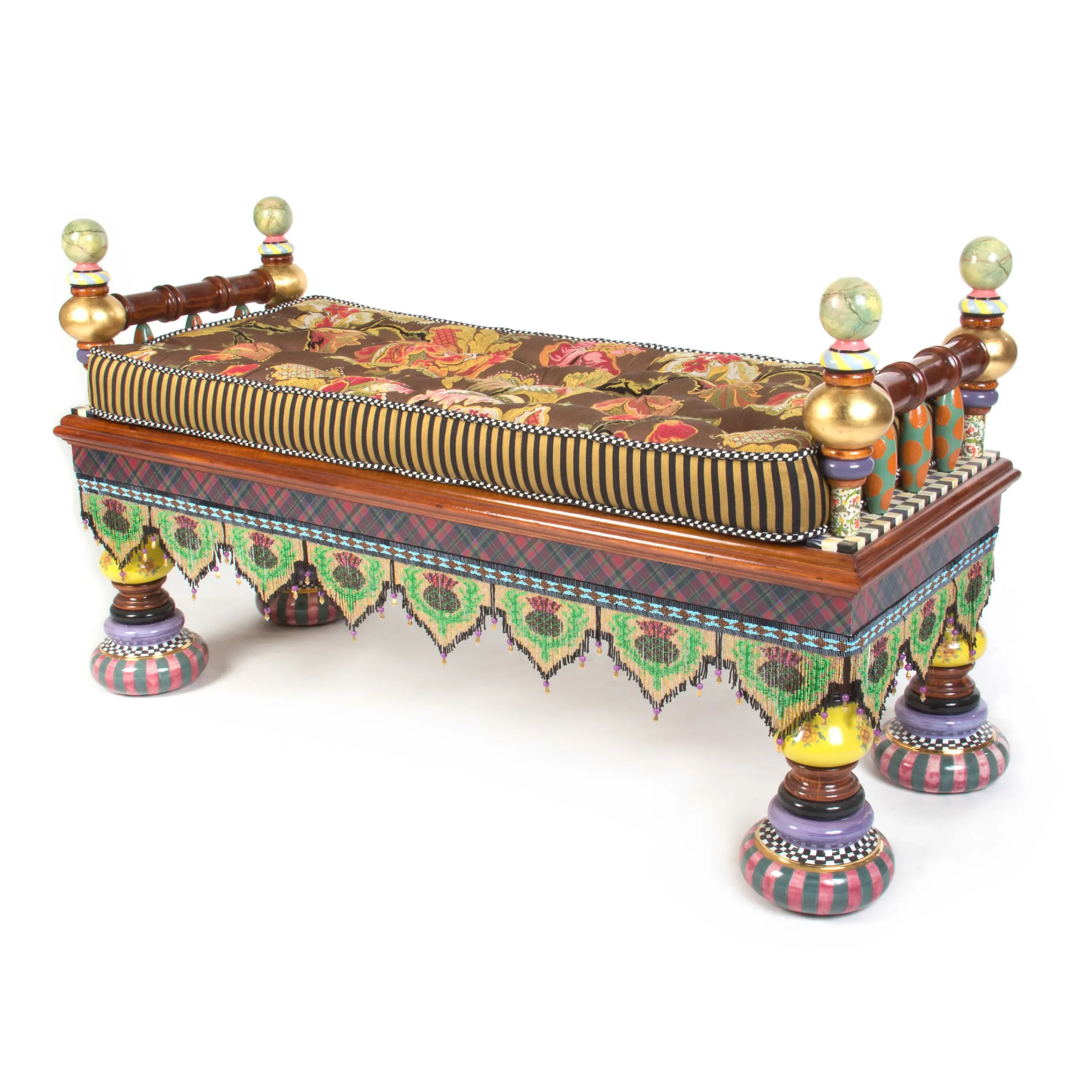 MacKenzie-Childs Ridiculous Bench| Entryway Furniture|Living Room