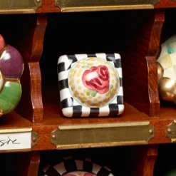 MacKenzie-Childs Rose Petit Four Square Knob| Finishing Touches