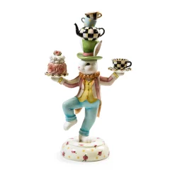 MacKenzie-Childs Rose Rabbit Centerpiece| Spring|Room Accents