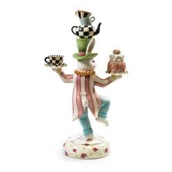 MacKenzie-Childs Rose Rabbit Centerpiece| Spring|Room Accents