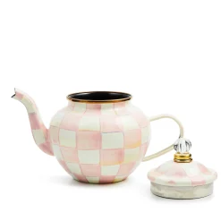 MacKenzie-Childs Rosy Check 4 Cup Teapot| The Coffee Shop|Fall Entertaining