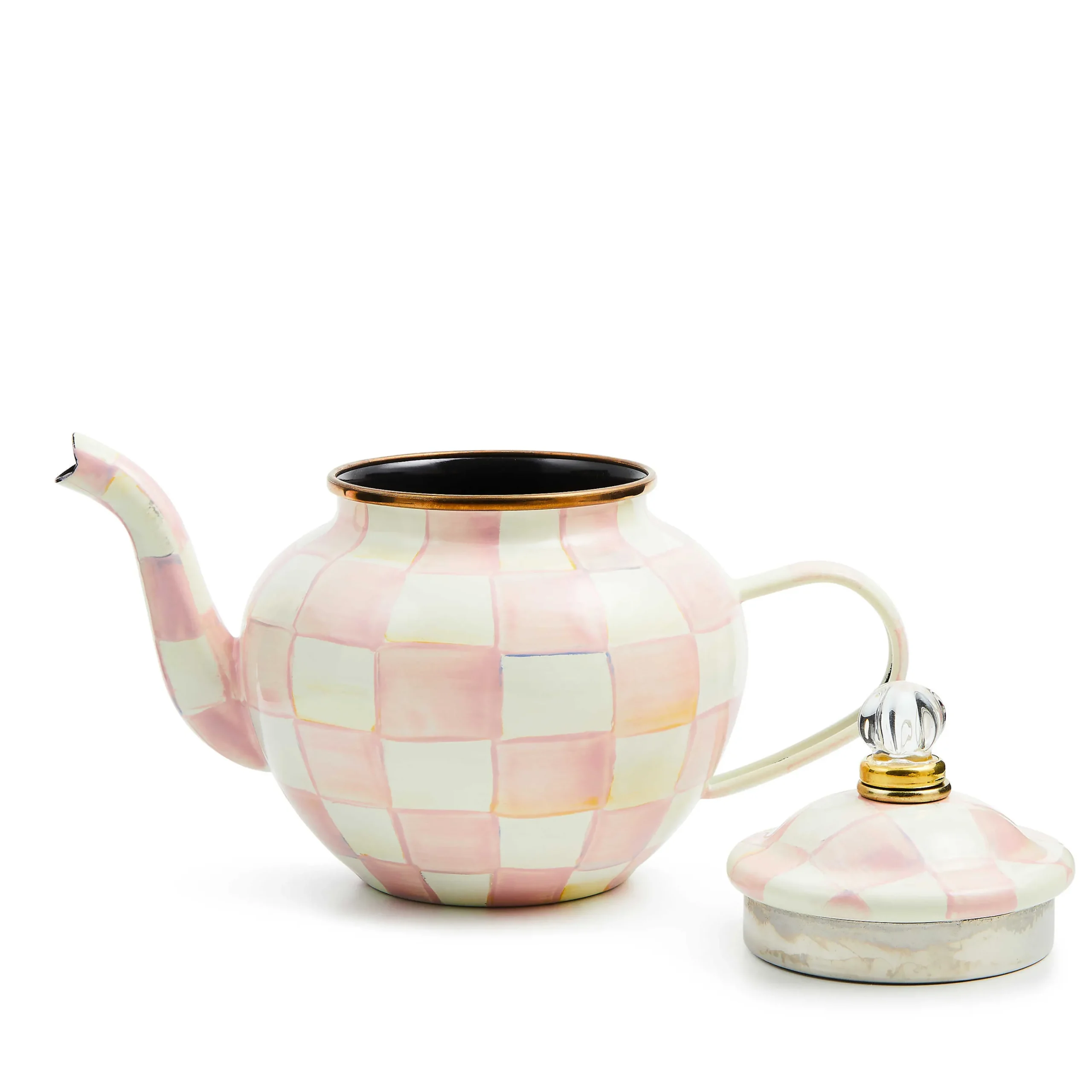 MacKenzie-Childs Rosy Check 4 Cup Teapot| The Coffee Shop|Fall Entertaining