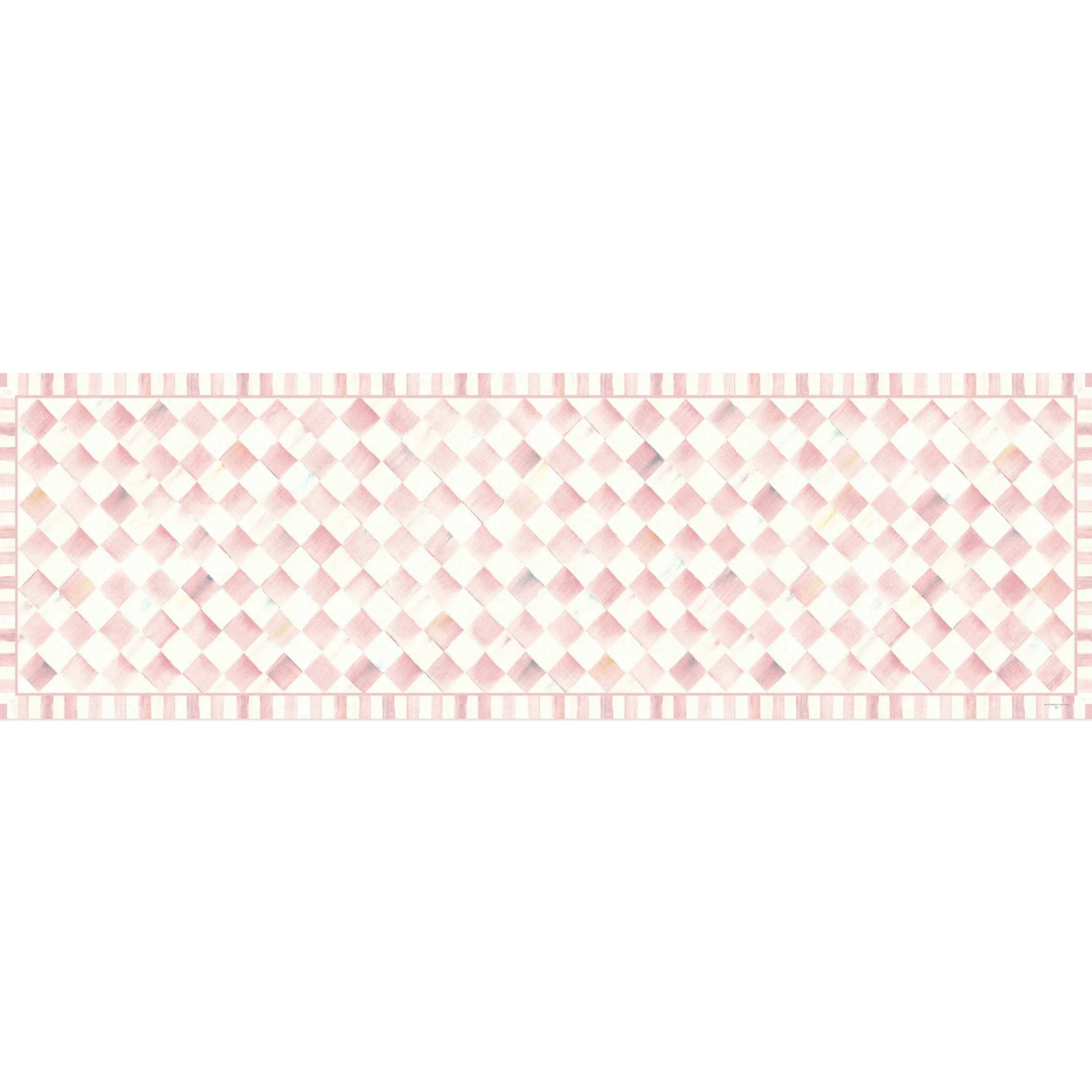 MacKenzie-Childs Rosy Check 2'6 x 8' Runner Floor Mat| Rugs