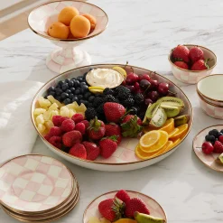 MacKenzie-Childs Rosy Check Abundant Bowl| Fall Entertaining|Serveware