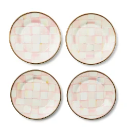 MacKenzie-Childs Rosy Check Appetizer Plates, Set of 4| Kitchen & Dining Sets|Fall Entertaining