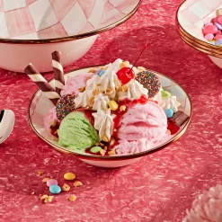 MacKenzie-Childs Rosy Check Breakfast Bowl| Spring|Dinnerware & Flatware
