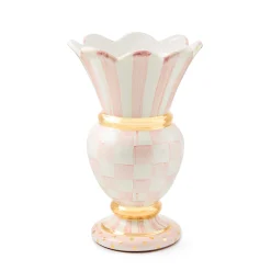 MacKenzie-Childs Rosy Check Ceramic Great Vase| Room Accents|Fall Entertaining