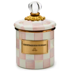 MacKenzie-Childs Rosy Check Demi Canister| Room Accents|Kitchen Storage & Organization