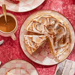 MacKenzie-Childs Rosy Check Dinner Plate| Easter|Spring