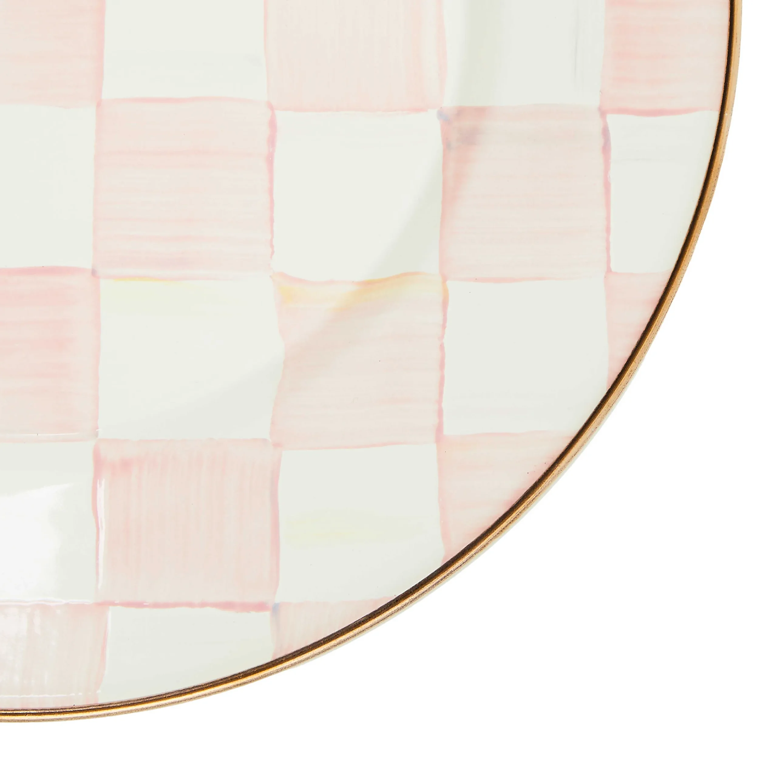MacKenzie-Childs Rosy Check Dinner Plate| Easter|Spring