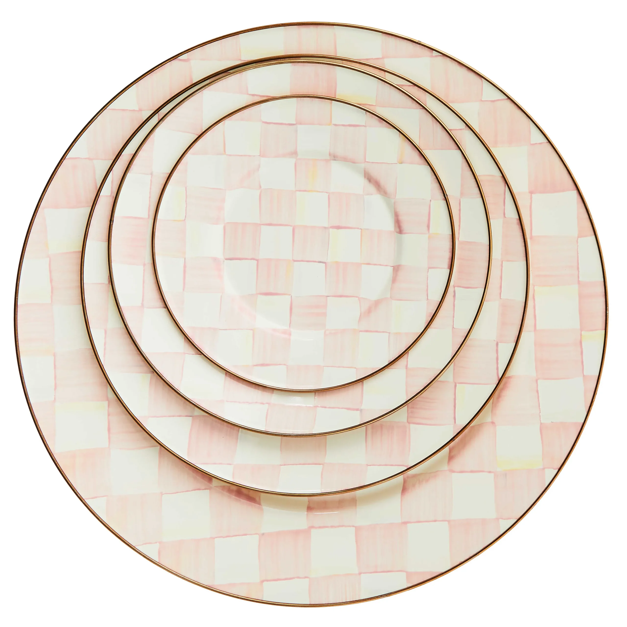 MacKenzie-Childs Rosy Check Dinner Plate| Easter|Spring