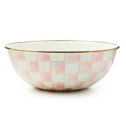 MacKenzie-Childs Rosy Check Extra Large Everyday Bowl| Fall Entertaining|Serveware