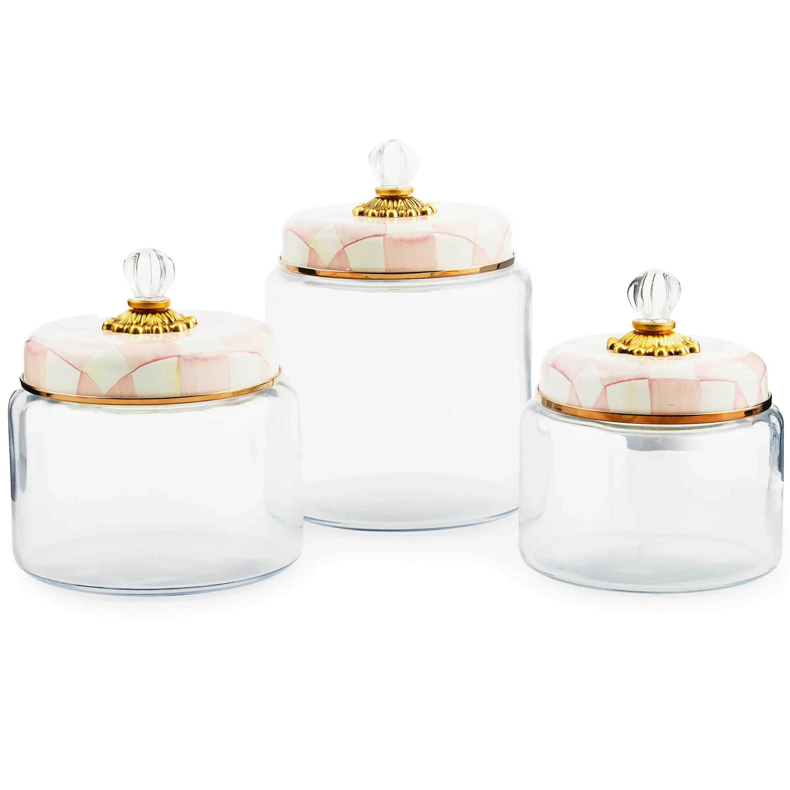 MacKenzie-Childs Rosy Check Kitchen Canister, Small| Kitchen Storage & Organization