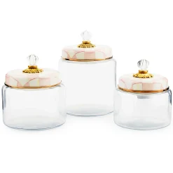 MacKenzie-Childs Rosy Check Kitchen Canister Set| Kitchen & Dining Sets|Kitchen Storage & Organization