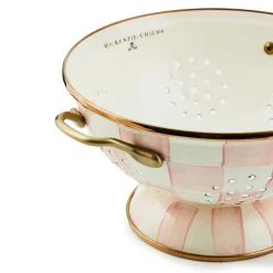 MacKenzie-Childs Rosy Check Large Colander| Spring|Kitchen Utensils & Tools