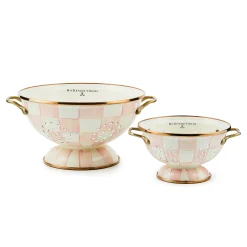 MacKenzie-Childs Rosy Check Large Colander| Spring|Kitchen Utensils & Tools