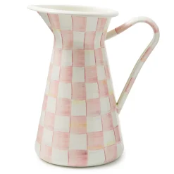 MacKenzie-Childs Rosy Check Large Practical Pitcher| Fall Entertaining|Bar Entertaining