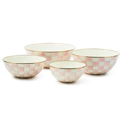 MacKenzie-Childs Rosy Check Medium Everyday Bowl| Fall Entertaining|Serveware
