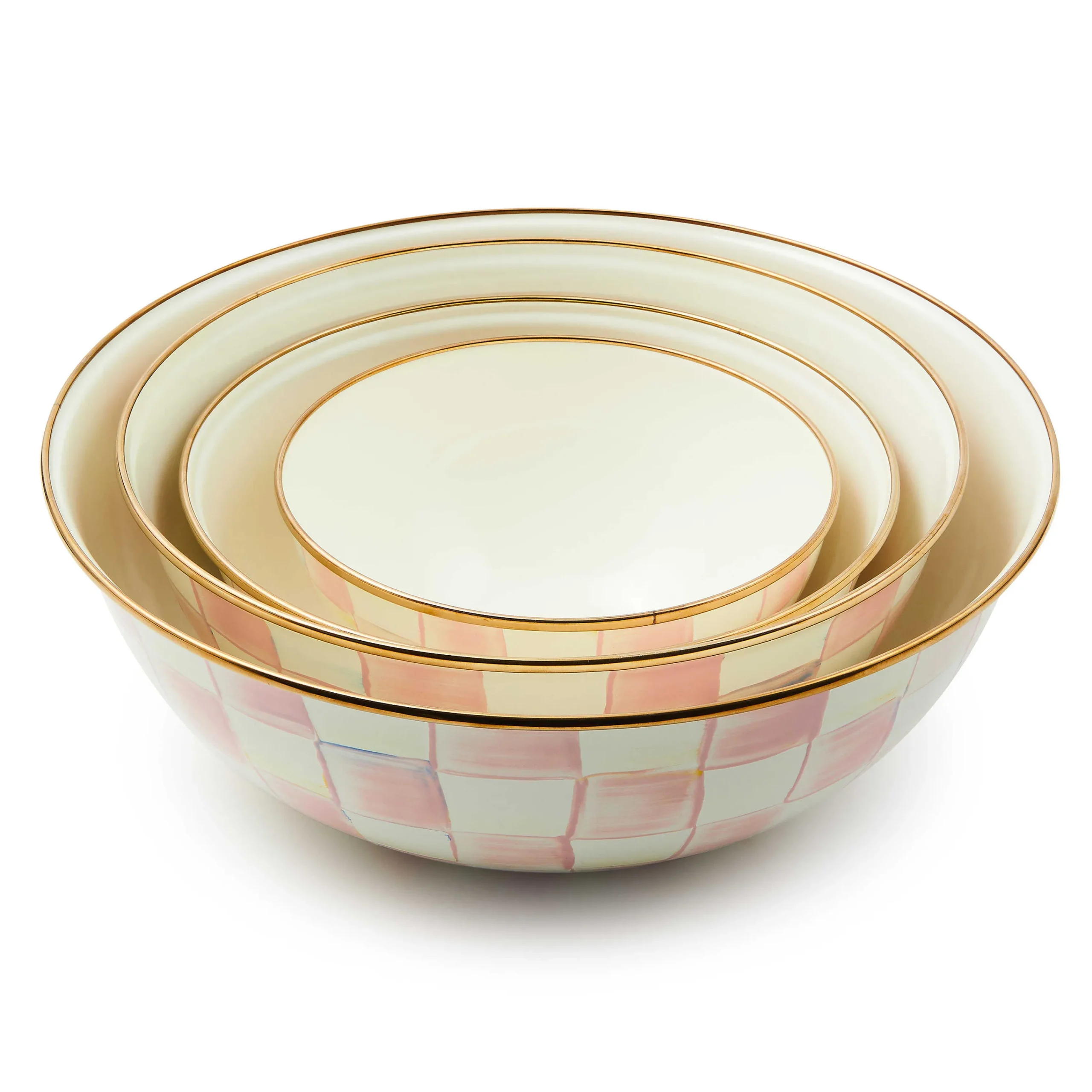 MacKenzie-Childs Rosy Check Medium Everyday Bowl| Fall Entertaining|Serveware