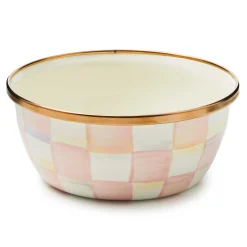 MacKenzie-Childs Rosy Check Pinch Bowl| Fall Entertaining|Serveware