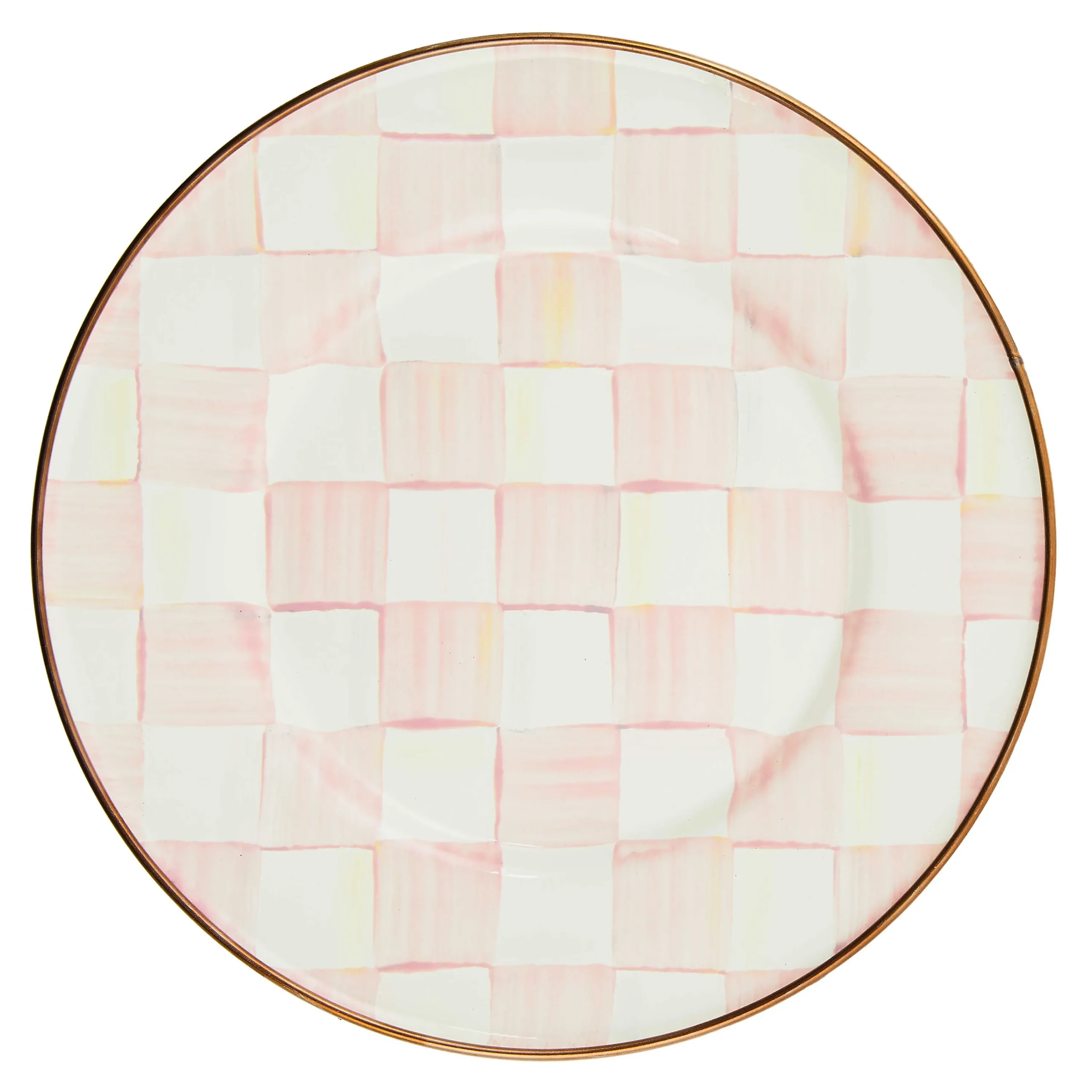 MacKenzie-Childs Rosy Check Salad/Dessert Plate| Easter|Spring