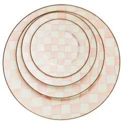 MacKenzie-Childs Rosy Check Salad/Dessert Plate| Easter|Spring