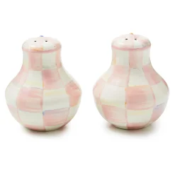 MacKenzie-Childs Rosy Check Salt  Pepper Shakers| Fall Entertaining|Table Accessories