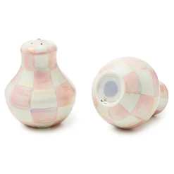 MacKenzie-Childs Rosy Check Salt  Pepper Shakers| Fall Entertaining|Table Accessories