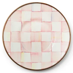 MacKenzie-Childs Rosy Check Saucer| The Coffee Shop|Fall Entertaining