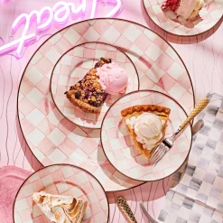 MacKenzie-Childs Rosy Check Serving Platter| Easter|Spring