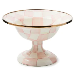 MacKenzie-Childs Rosy Check Small Compote| Fall Entertaining|Serveware