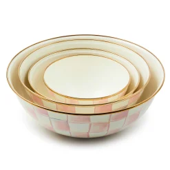 MacKenzie-Childs Rosy Check Small Everyday Bowl| Fall Entertaining|Serveware