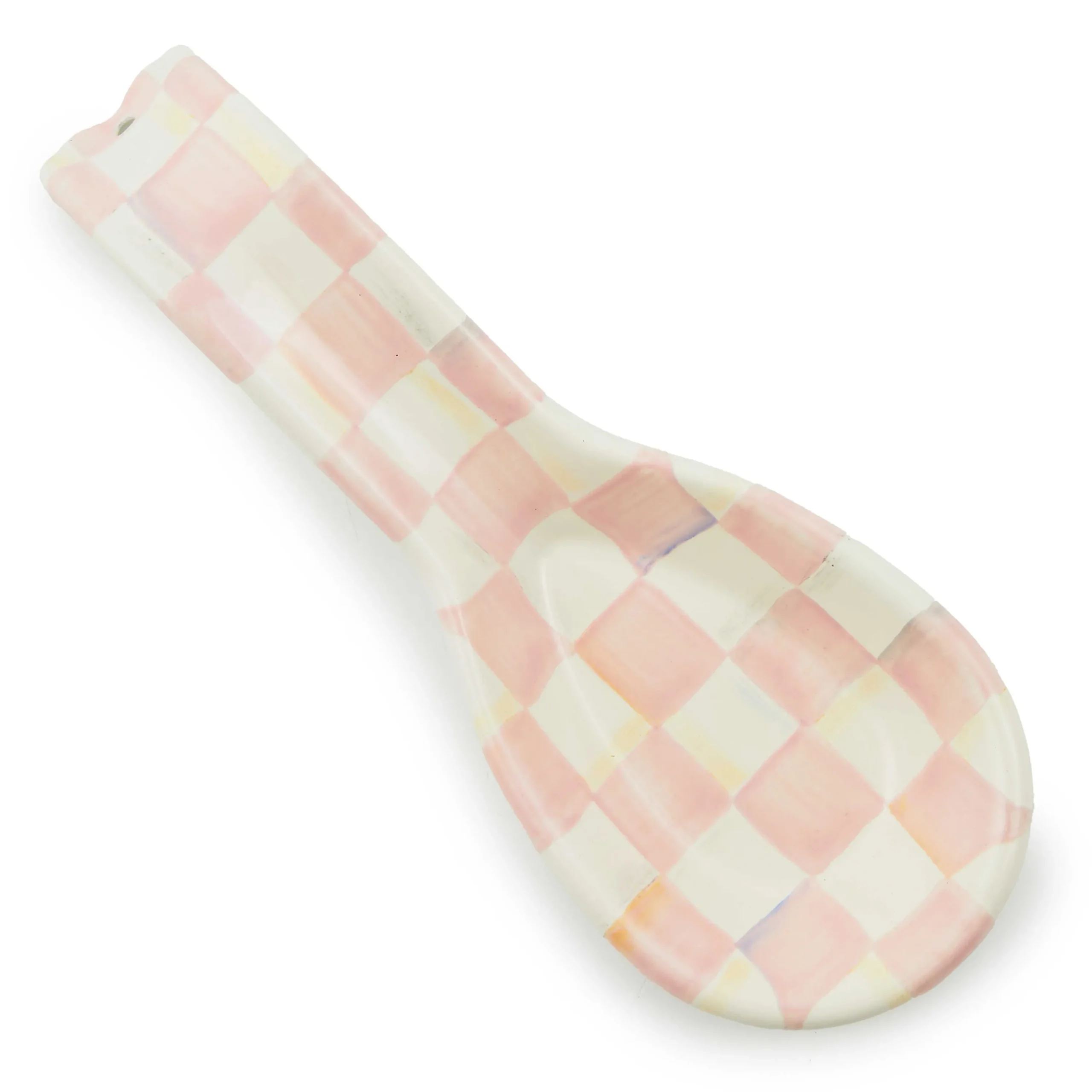 MacKenzie-Childs Rosy Check Spoon Rest| Spring|Kitchen Utensils & Tools