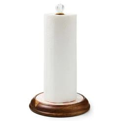 MacKenzie-Childs Rosy Check Wood Paper Towel Holder| Kitchen Storage & Organization