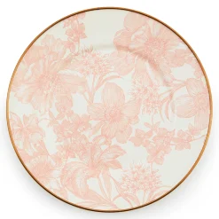 MacKenzie-Childs Rosy English Garden Enamel Salad/Dessert Plate| Easter|Spring