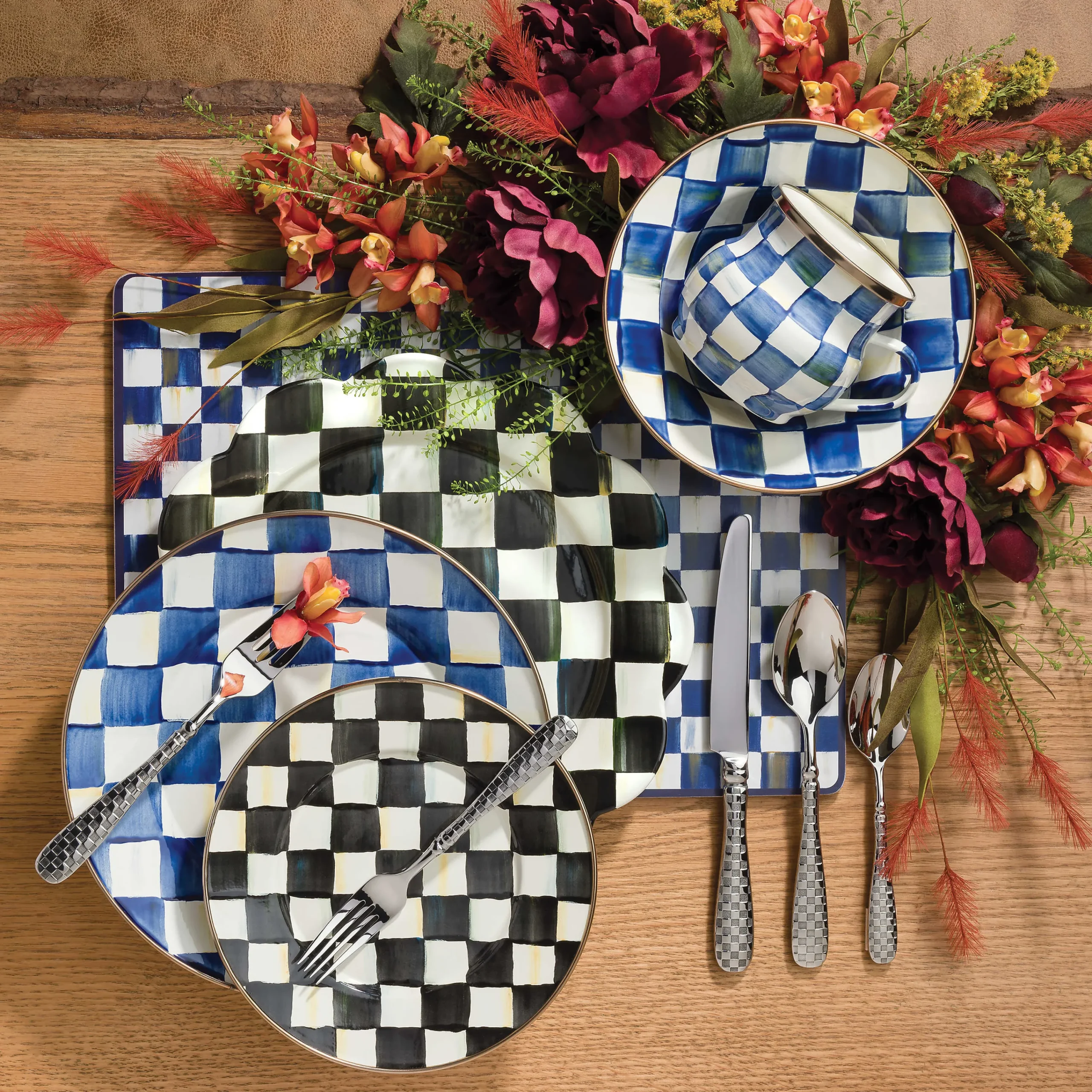 MacKenzie-Childs Royal Check Breakfast Bowl| Dinnerware & Flatware