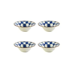MacKenzie-Childs Royal Check Breakfast Bowls, Set of 4| Kitchen & Dining Sets|Dinnerware & Flatware