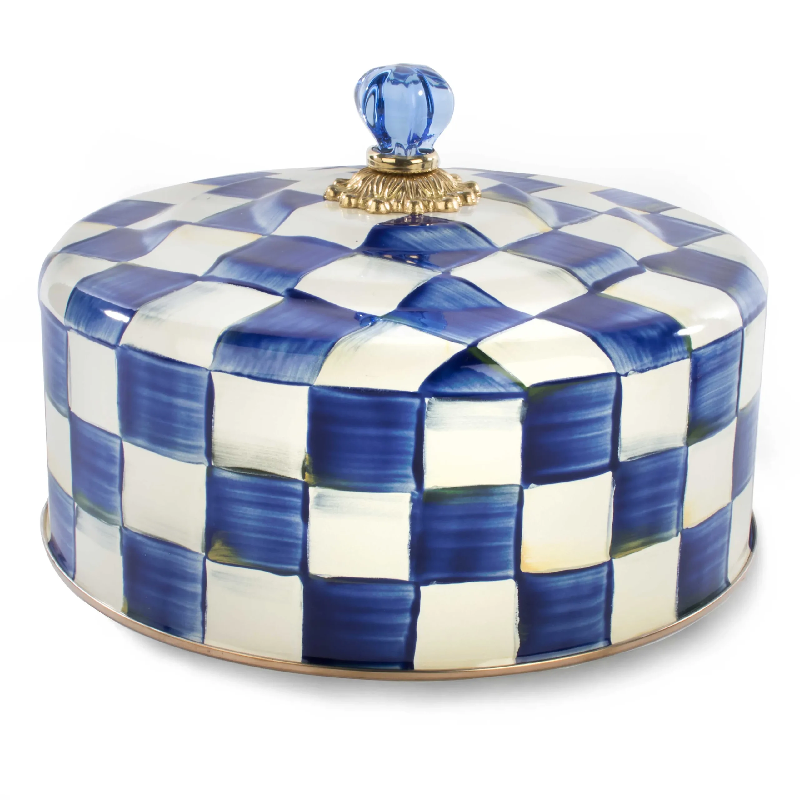 MacKenzie-Childs Royal Check Cake Carrier| Serveware