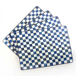 MacKenzie-Childs Royal Check Cork Back Placemats, Set of 4| Table Accessories|Kitchen & Table Linens