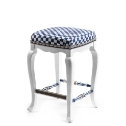MacKenzie-Childs Royal Check Counter Stool| Dining Room & Kitchen