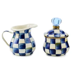 MacKenzie-Childs Royal Check Creamer Sugar Bowl Set| Kitchen & Dining Sets|The Coffee Shop